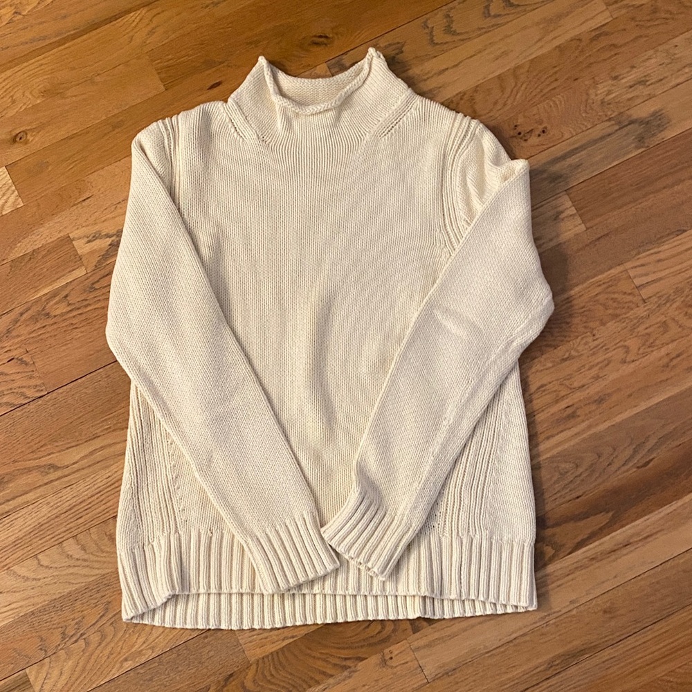 J. Crew Soft Cream Turtleneck Sweater